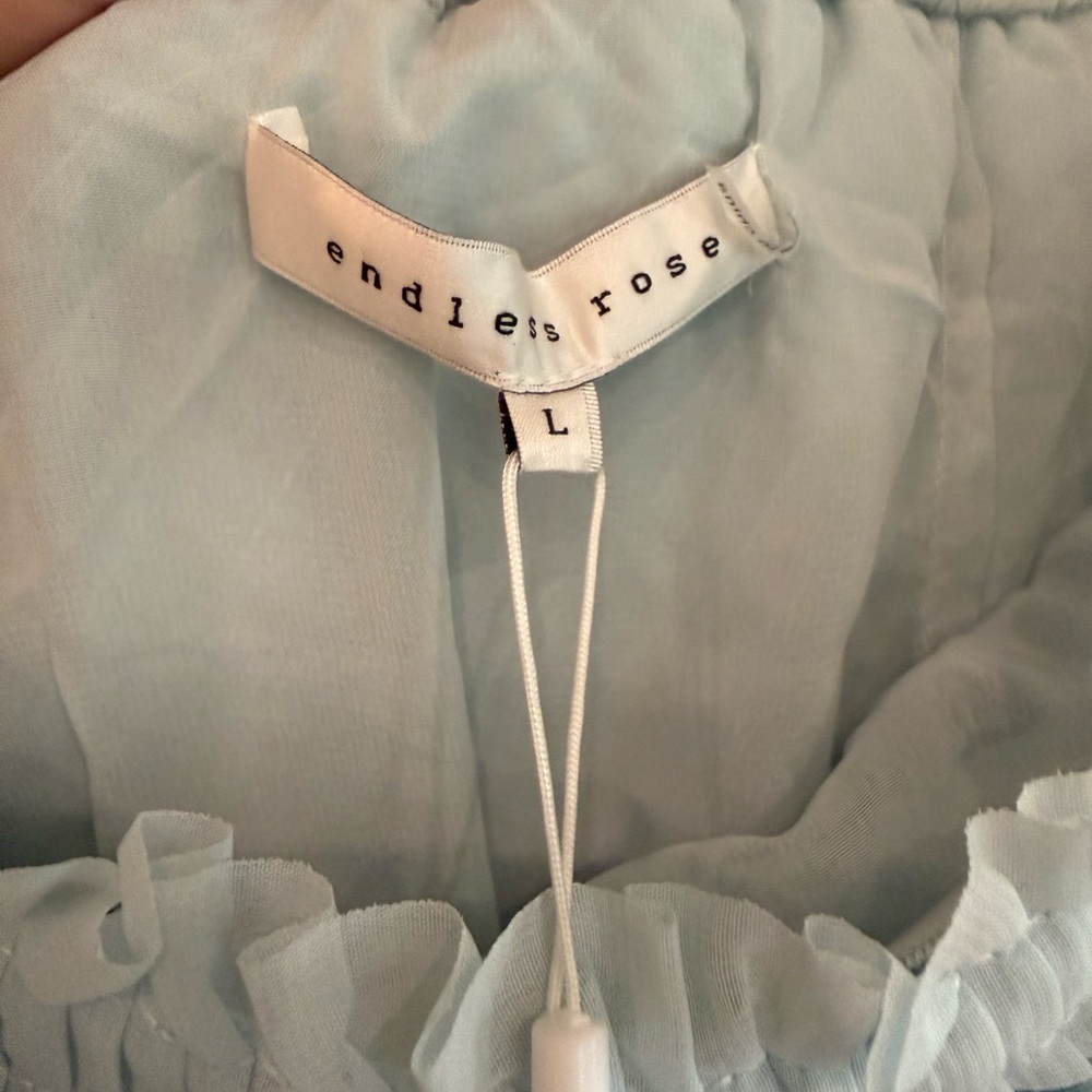 Anthropologie Light Blue Strapless Dress - Picture 4 of 5